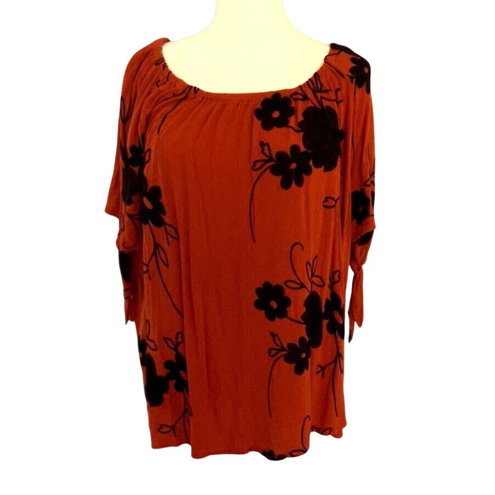 Peasant Top Blouse Women Boho Embroidered Gauze LIV Anthropologie XL